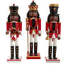 Juego de 3 cascanueces afroamericanos de 15" rojos y dorados surtidos