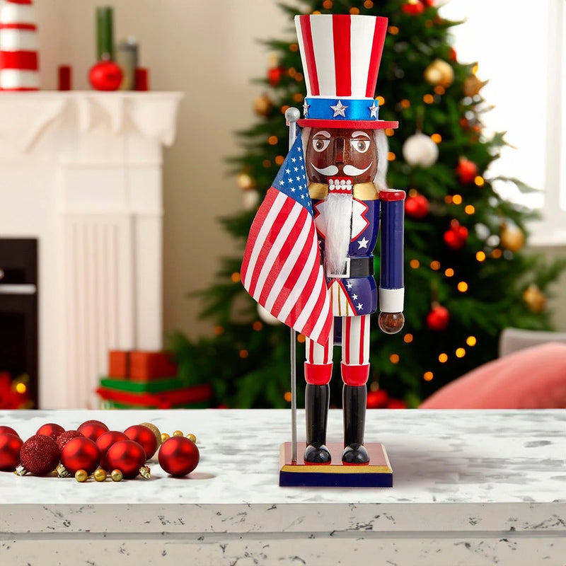 15" African American Patriotic Nutcracker