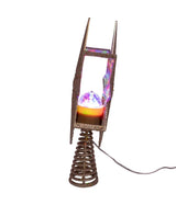 14" Lighted Gold Glittered Polaris Star Projector Tree Topper