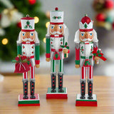 15" Red, Green & White Nutcracker Assorted Set Of 3