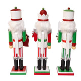 15" Red, Green & White Nutcracker Assorted Set Of 3