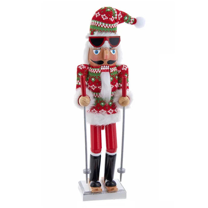 15" Ski Santa Nutcracker