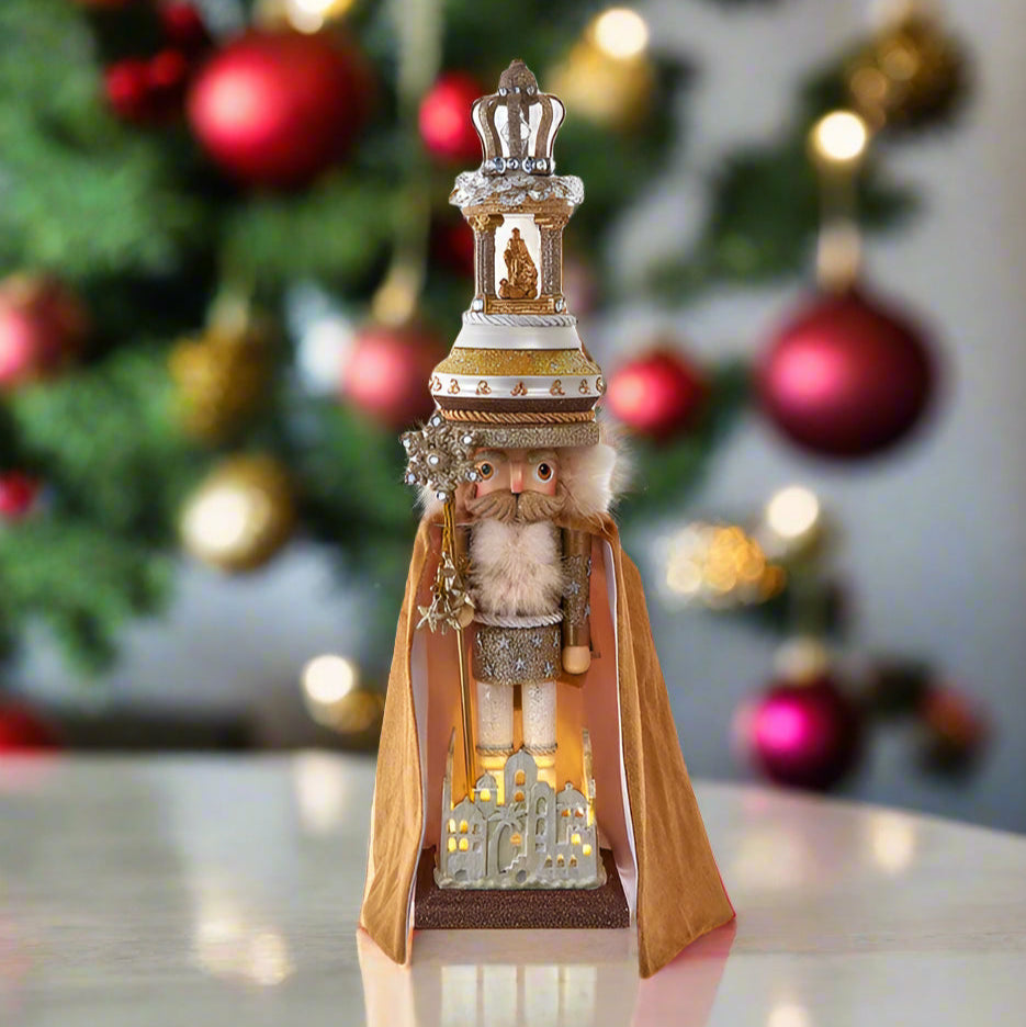 19.5" Hollywood Lighted O Holy Night Nutcracker Battery Operated