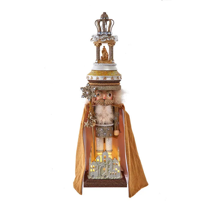19.5" Hollywood Lighted O Holy Night Nutcracker Battery Operated