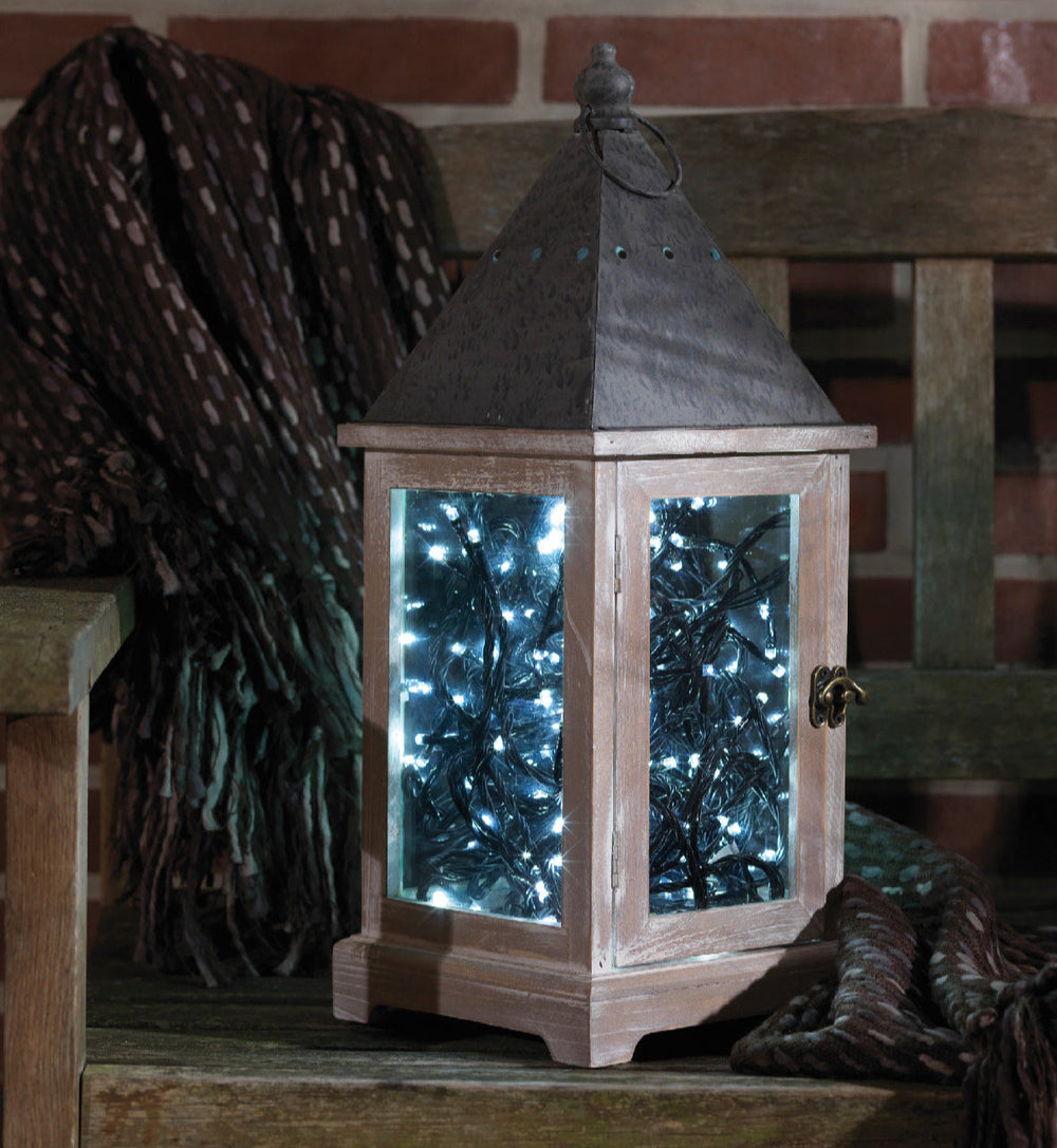 60 FT 240 LED Cool White Lights With Black Wire Battery Operated