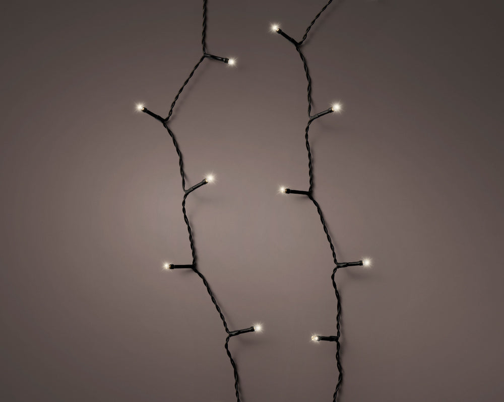 60 FT 240 LED Warm White String Lights With Black Wire Battery Operated