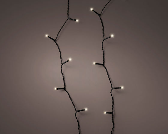 60 FT 240 LED Warm White String Lights With Black Wire Battery Operated
