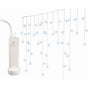 23 FT Cool White 192 LED Icicle 8 Function Twinkle Battery Operated