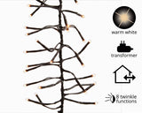 14 FT Cluster 448 LED Warm White Green Wire 8 Function Twinkle