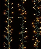 14 FT Cluster 448 LED Warm White Green Wire 8 Function Twinkle