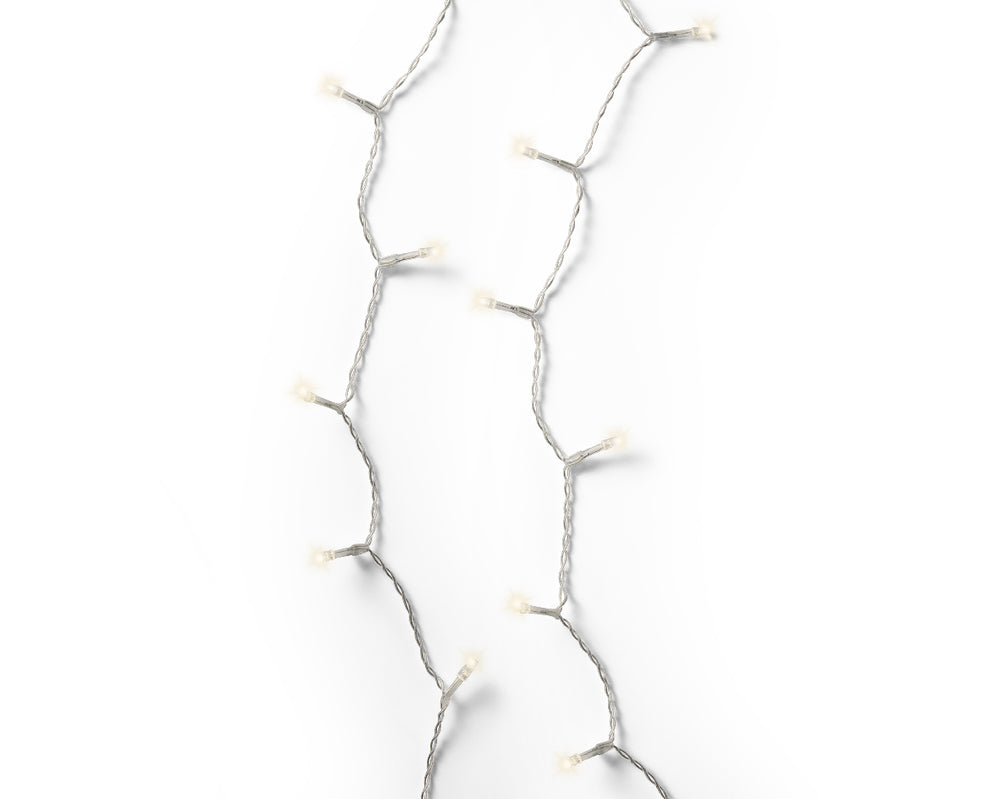 12 FT 48 LED Warm White Lights With Transparent Wire Battery Operated