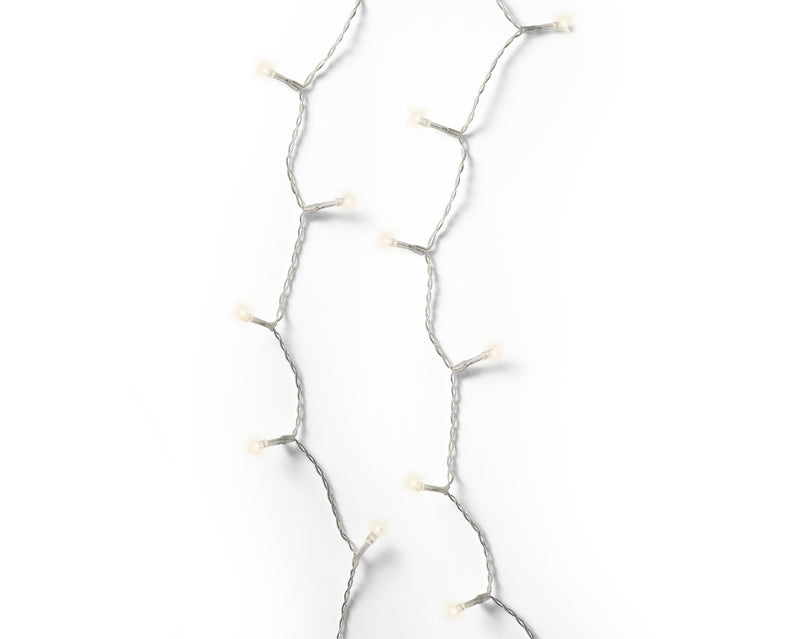 12 FT 48 LED Warm White Lights With Transparent Wire Battery Operated