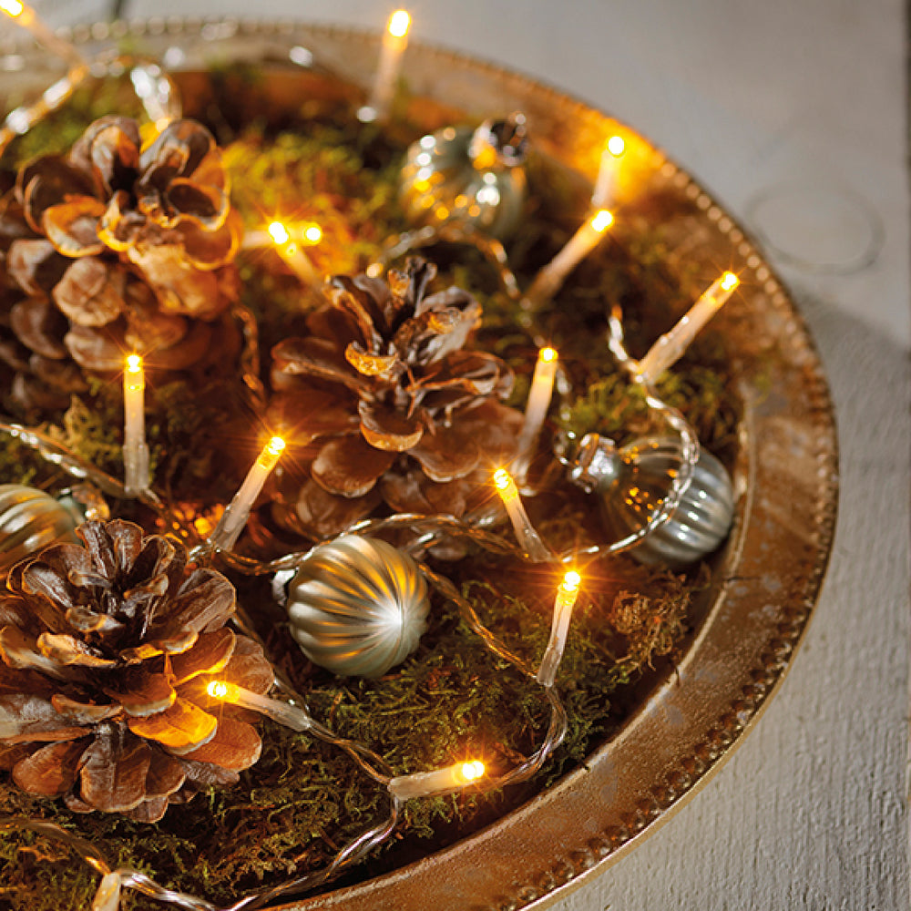 12 FT 48 LED Warm White Lights With Transparent Wire Battery Operated