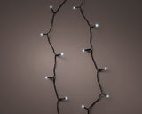 23 FT 96 LED Cool White Twinkle Lights With Black Wire Battery Operated
