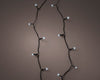 Luces Parpadeantes Blancas Frías de 23 PIES y 96 LED con Cable Negro a Pilas