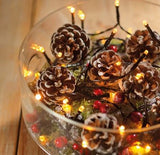 23 FT 96 LED Warm White Twinkle Lights With Black Wire Battery Operated