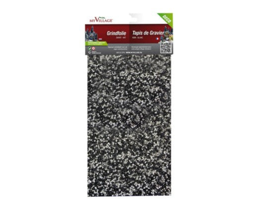 12 " X 6" Black White Gravel Film Set Of 2