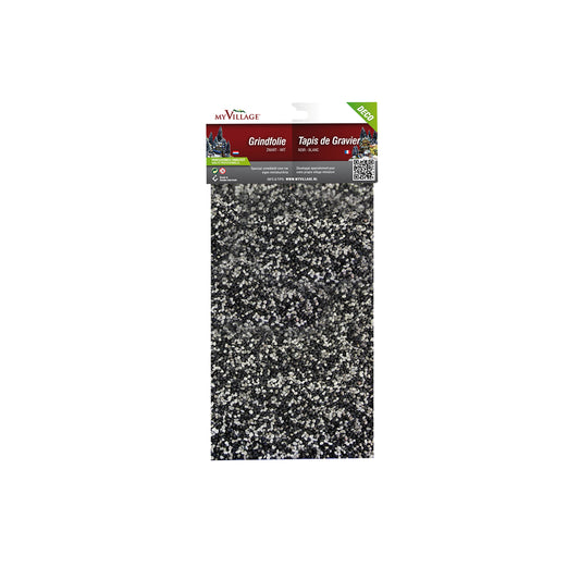 12 " X 6" Black White Gravel Film Set Of 2