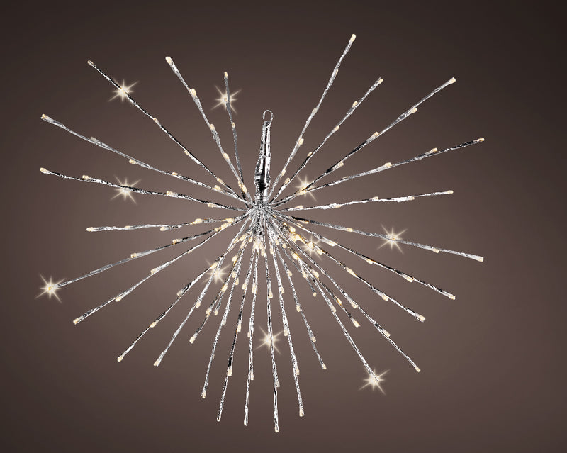 160 LED Warm White Flashing Polestar Silver Corded