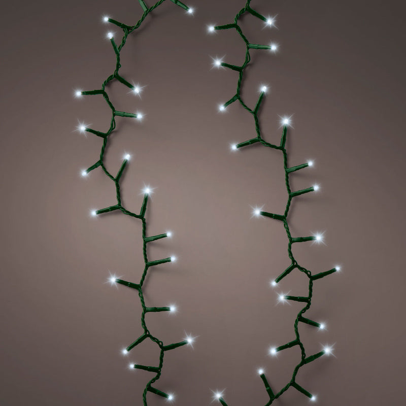 74 FT Compact 1000 LED Cool White Green Wire 8 Function Twinkle