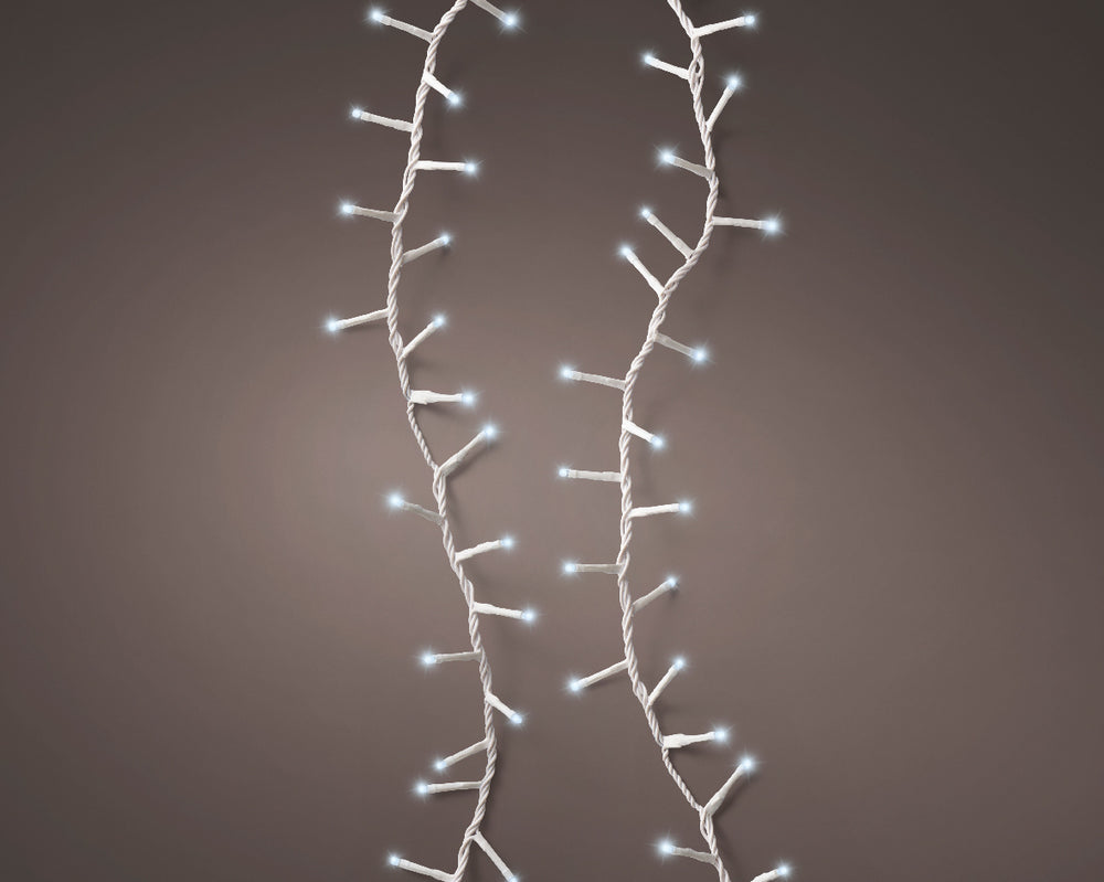 74 FT 1000 LED Cool White Compact Lights With White Wire