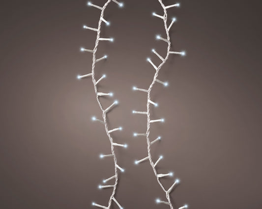 74 FT 1000 LED Cool White Compact Lights With White Wire