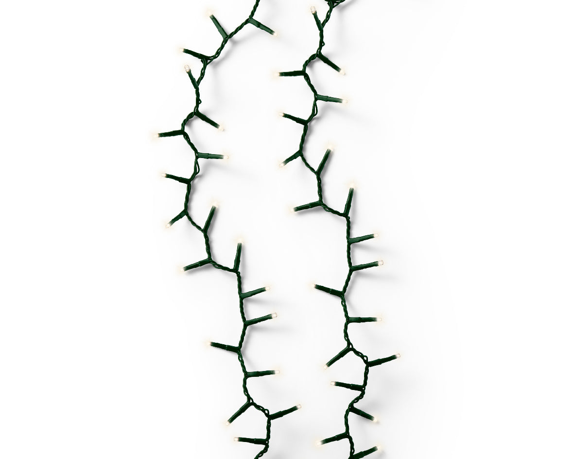 112 FT 1500 LED Warm White Compact Lights With Green Wire