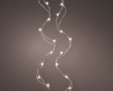 6 FT 40 Micro LED Warm White Lights With Silver Wire Battery Operated