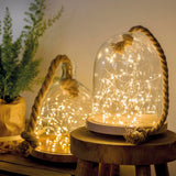 6 FT 40 Micro LED Warm White Lights With Silver Wire Battery Operated