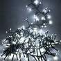 46 FT Cluster 1512 LED Cool White Green Wire 8 Function Twinkle