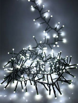 46 FT Cluster 1512 LED Cool White Green Wire 8 Function Twinkle