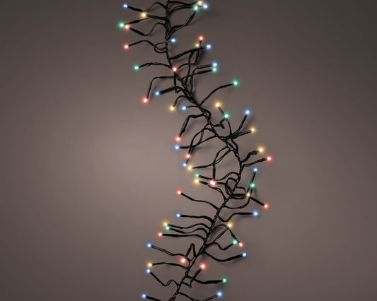 46 FT Cluster 1512 LED Multicolor Green Wire 8 Function Twinkle