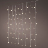 5 FT X 7 FT Starter Set 200 LED Warm White Curtain Lights With Transparent Wire