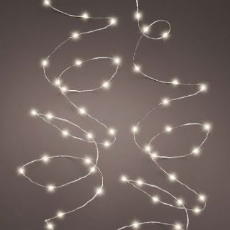 20 FT 120 Micro LED Warm White Lights With Silver Wire