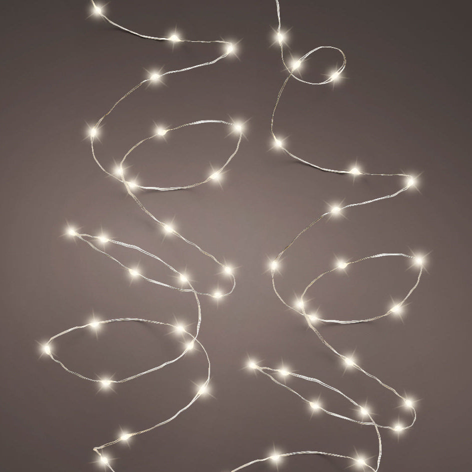 40 FT 240 Micro LED Warm White Lights With Silver Wire