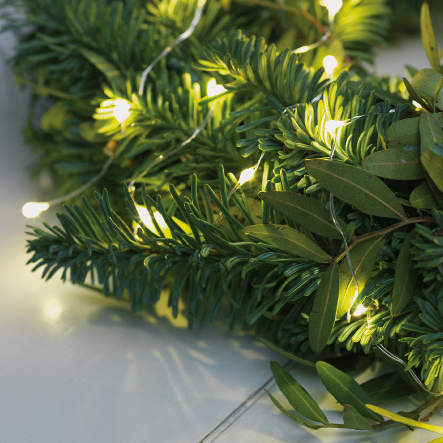 40 FT 240 Micro LED Warm White Lights With Silver Wire