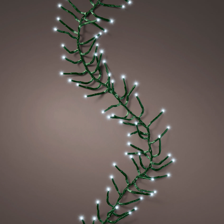 16 FT Cluster Starter Set Cool White String Of 500 LED Lights Transformer