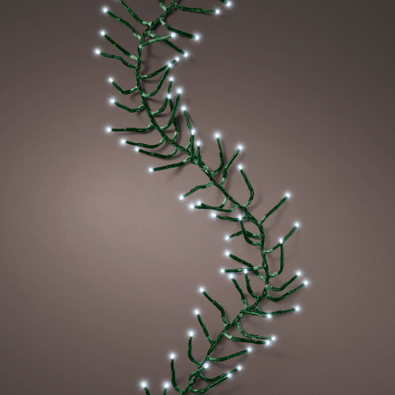 16 FT Cluster Starter Set Cool White String Of 500 LED Lights Transformer