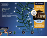 16 FT Cluster Starter Set Cool White String Of 500 LED Lights Transformer