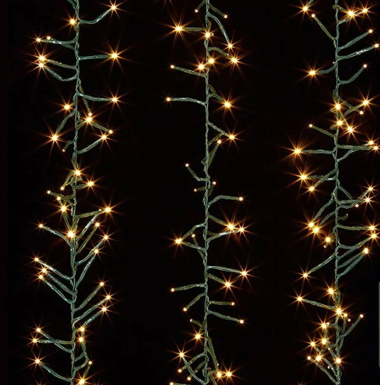 Juego básico de grupo de 16 pies, blanco cálido, con 1 cadena de 500 luces LED