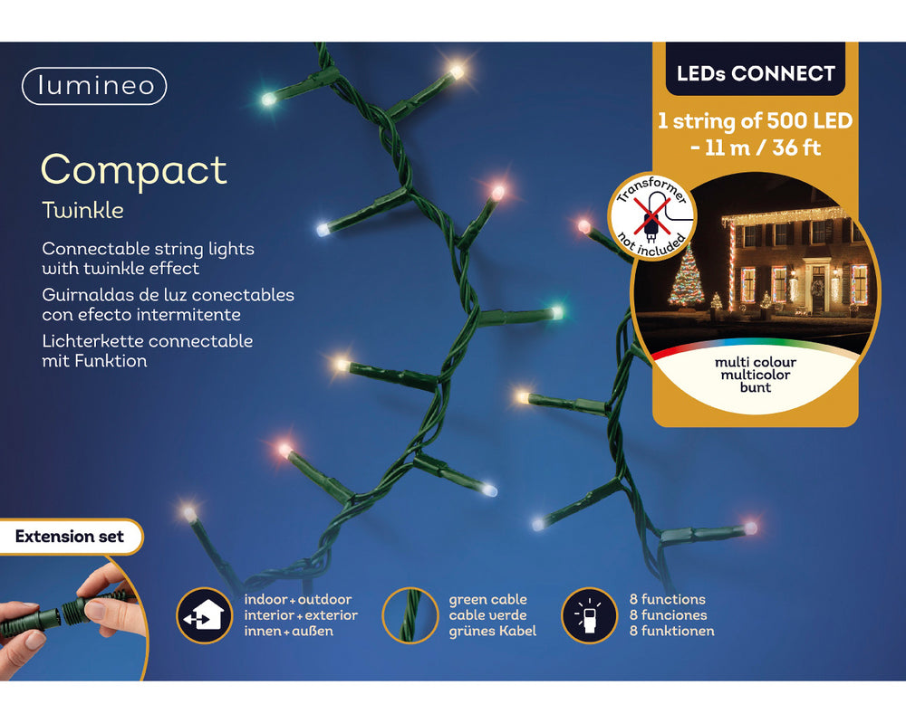36 FT 500 LED Multi Compact Extension Set With Green Wire
