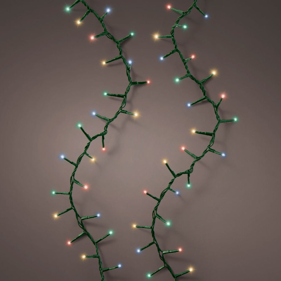 Juego de extensión con 500 luces LED de 11 m con cable verde
