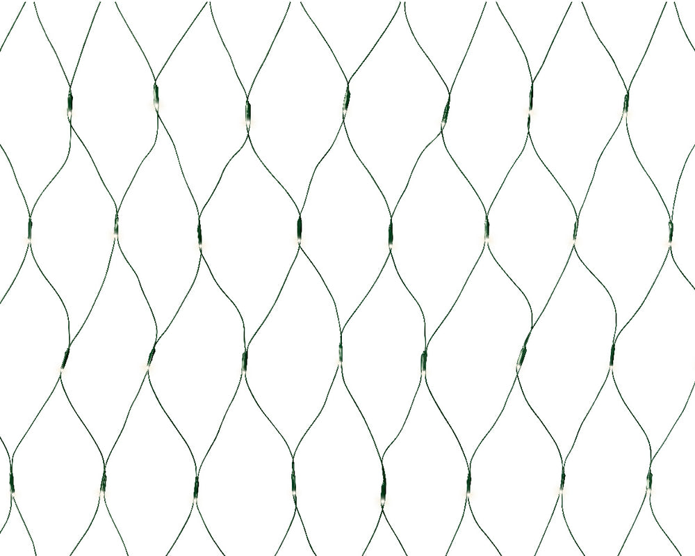 5 FT X 6 FT Starter Set 200 LED Warm White Net Lights With Green Wire