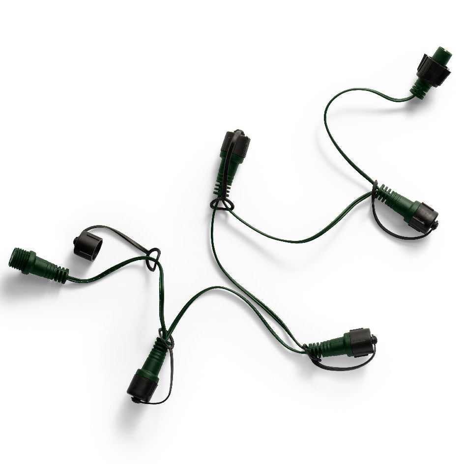 3 FT Green Extension Set With 4 Connections