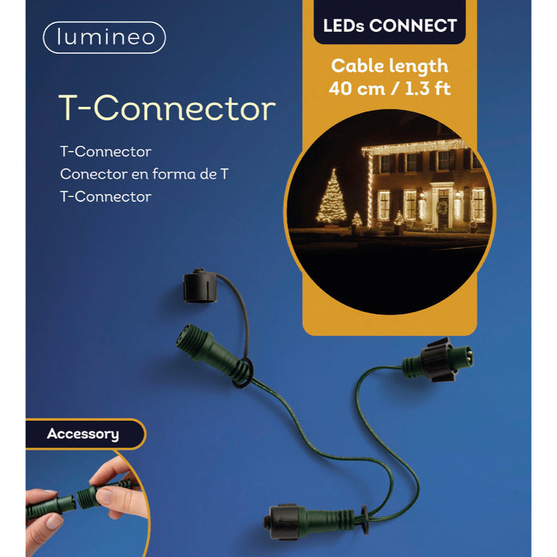 Extensión de conector en T verde de 1.5 pies