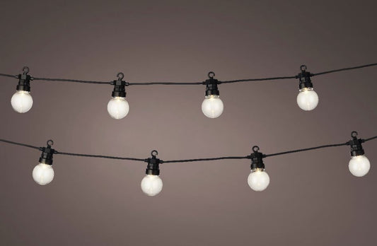 31 FT 20 LED Starter Set Warm White Party Lights With Black Wire