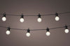 Juego inicial de luces de fiesta blanco cálido de 9.45 m y 20 LED con cable negro