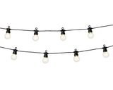 31 FT 20 LED Starter Set Warm White Party Lights With Black Wire