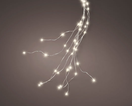 8 PIES 832 LED Luces Intermitentes Micro Racimo de Árbol Blanco Cálido con Alambre Plateado