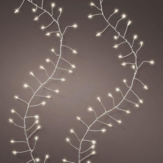 20 FT 480 Micro LED Warm White Compact Lights With Silver Wire